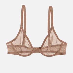 LAST CHANCE - CUUP The Plunge - Mesh, Taupe 36E NWT